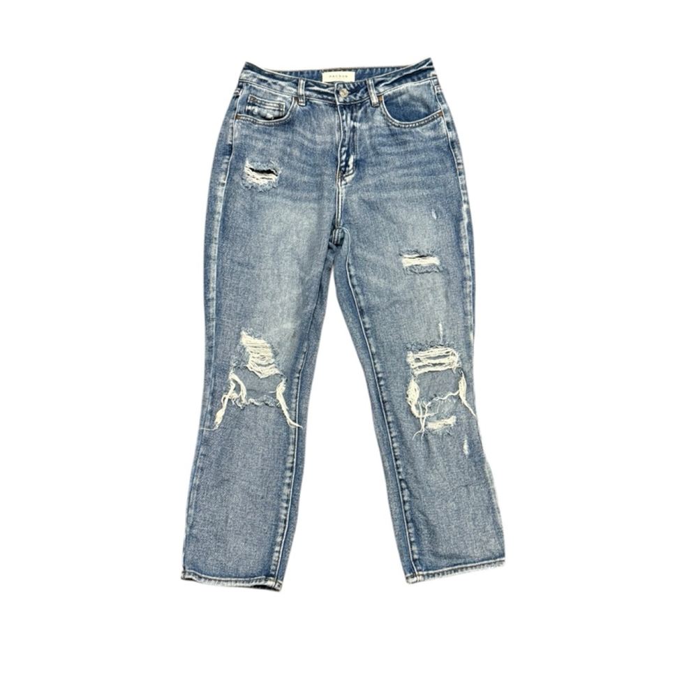 Pacsun Women’s Medium Indigo Distressed Mom Jeans Sz 27 - Picture 4 of 11